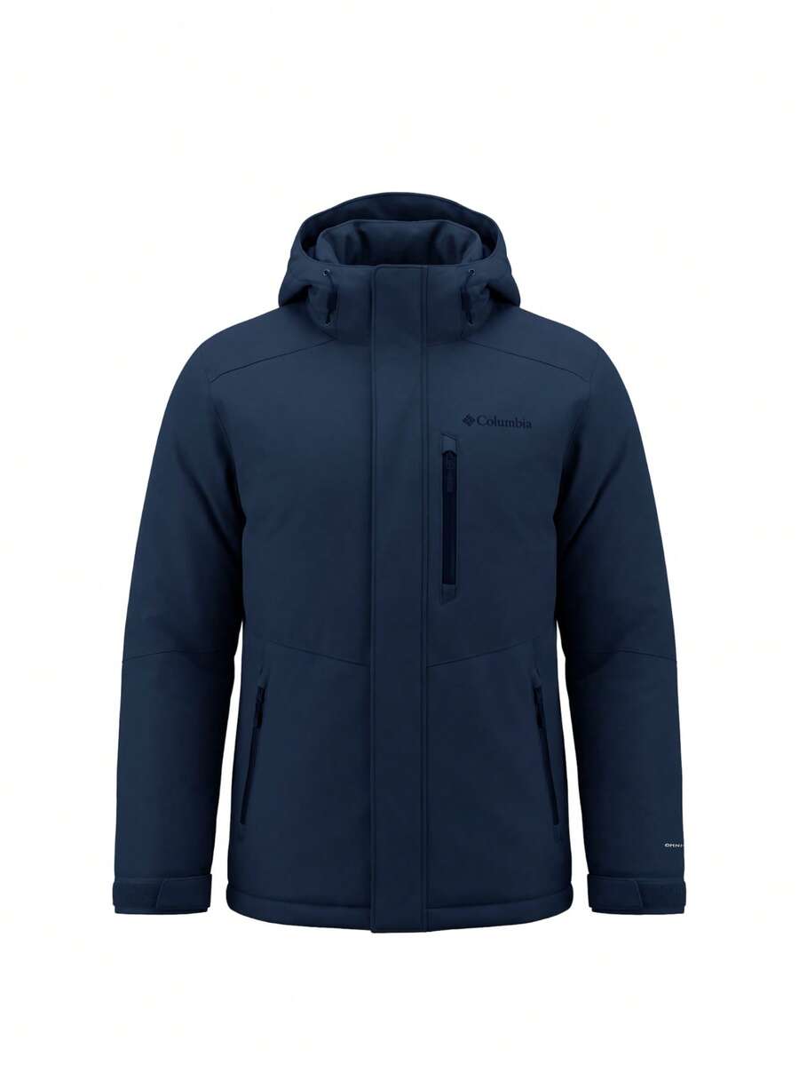 Columbia Men Waterproof Hooded Jacket Black - Navy Blue - View 1