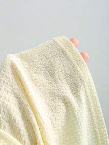 Sweetra 女士万圣节、感恩节、新年、派对、通勤、日常、旅行、度假皆宜。红色紧身上衣，酒红色纹理蕾丝饰边蝴蝶结设计喇叭袖弹力T恤，春/秋/冬季款。 - 淡黃色 - 查看 5