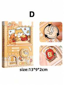 1 buah Buku Catatan Bertema Mesin Penjual Kapsul (80 Halaman), Interior Berwarna Penuh, Menampilkan Kelinci, Panda, Kucing Shiba, Capybara, Memo Pad Saku Kartun & Kreatif, Buku Catatan Kartun Lucu 64K, Jurnal Saku Alat Tulis yang Menyenangkan - MultiWarna - View 13