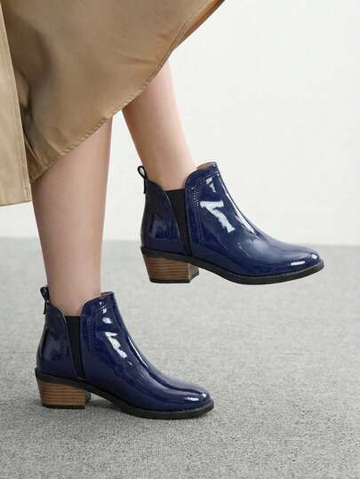 botin piso para mujer October Charol