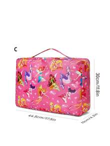 The Winx X SHEIN 可爱卡通图案印花旅行收纳袋，网状表面，分类收纳，多种尺寸可选，适合各种尺寸的包袋，非常适合短途旅行、长途旅行、日常家庭收纳等场景。 - 玫紅色 - 查看 10