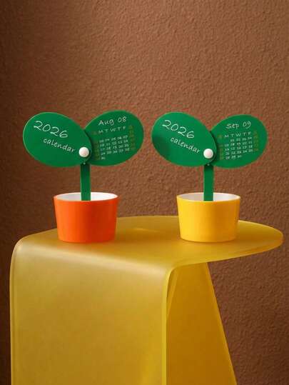 Joivida 1 pezzo/2 pezzi Ornamenti da scrivania creativi fai-da-te per il 2026: Portapenne semplice, calendario carino, decorazione da scrivania, ornamenti da scrivania carini, adatti per scrivanie, camere da letto e studi