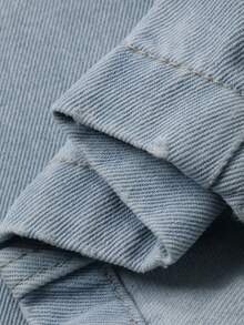 Dazy Tall 高个女式加长筒筒休闲牛仔裤 - 淺色水洗藍 - 查看 9