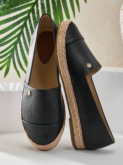 SHUZIA 女士純色滑入式平底拖鞋