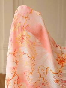 ZEYLAH Cinched Waist Waist Fitted Pleated Elegant Romantic Long Dress, Spring/Summer - Baby Pink - View 7