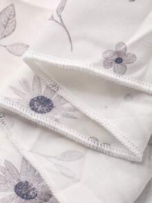 DAZY 浪漫花卉露肩荷叶边女士睡衣套装 - 白色 - 查看 8