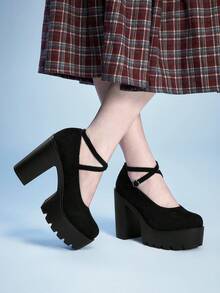 Sugerpunk Tacones para mujer - Gamuza negra - Ver 6