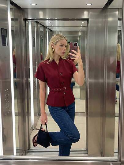 Maija Women's Casual Front Button Blazer Jacket, Suitable For Commuting In Summer