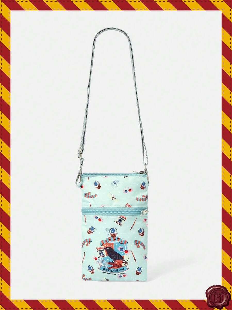 HARRY POTTER X SHEIN Women's Casual Bird Print Crossbody Bag - Black Bird - View 1