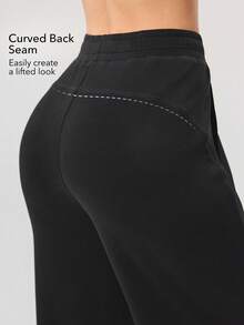 OutZeal 女士户外裤 黑色 日常休闲直筒裤 可调节腰带 户外裤 - 黑色 - 查看 4