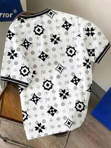 Daypath Men's Casual Printed Round Neck T-Shirt, With Knitted Cuff Design, Suitable For Outings, Sports, Friend Gifts - White - View 2