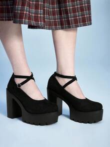 Sugerpunk Tacones para mujer - Gamuza negra - Ver 7