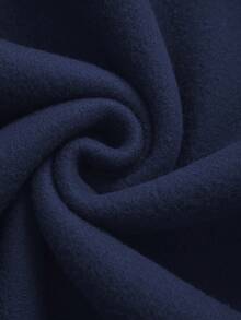 INAWLY 纯色圆领保暖内衬运动衫、长袖上衣 - 藏蓝色 - 查看 4