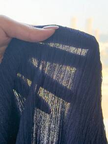 SHEIN Tween Girl Casual Square Neck Ruffle Trim Textured Fabric Camisole - Blue - View 4