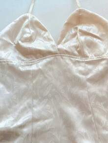 INAWLY Women's Summer Beach Vacation Jacquard Backless Tie Front Crop Top And Drawstring Waist Skirt 2 Piece Set - Light Yellow - View 3