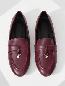 Mnmlis Women Flats - Burgundy - View 1