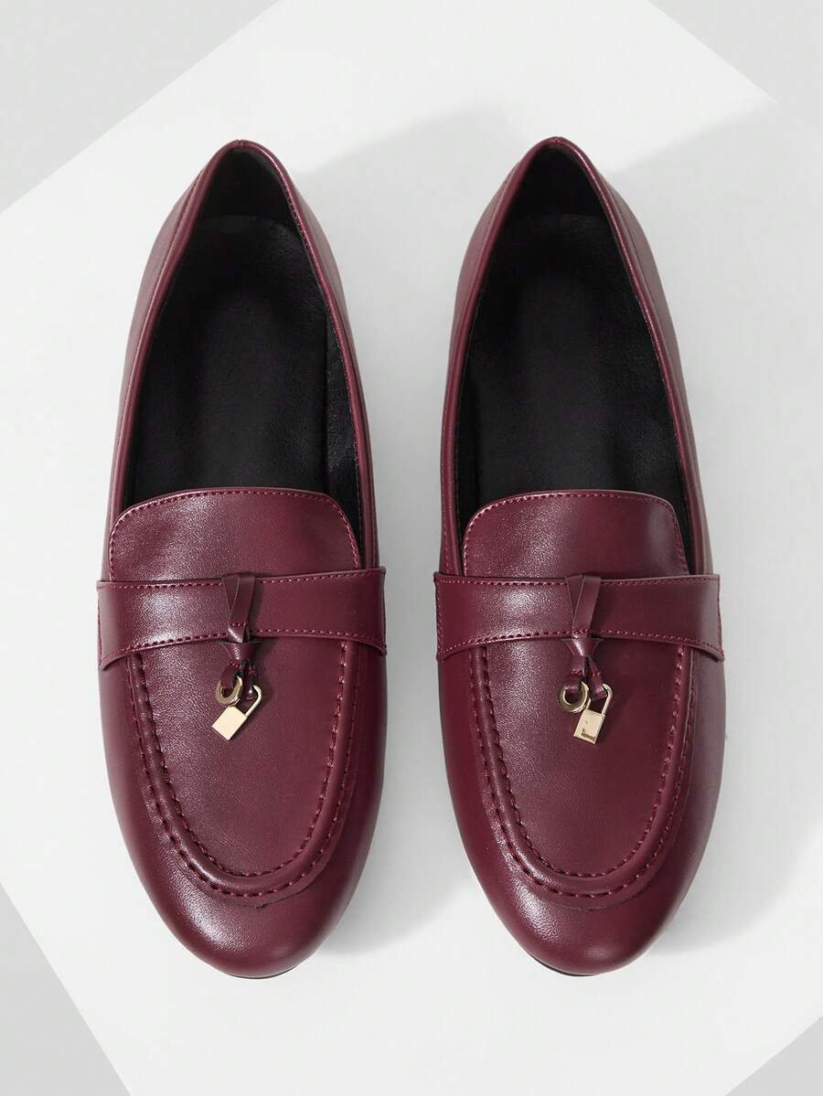 Mnmlis Women Flats - Burgundy - View 1