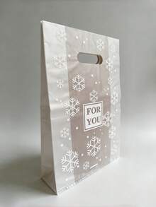 00 50 10 雪花雏菊印花礼品袋，适用于母亲节、婚礼、生日、毕业派对，可重复使用包装，必备用品 - 彩色 - 查看 6