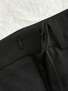 SHEIN EZwear Knotted Side Pleated Detail Wide Leg Trouser/Suit Pants In Fall/Winter