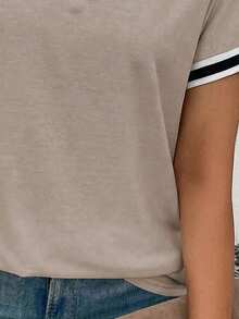 Selamara 新款时尚休闲撞色领短袖T恤（女款） - 彩色 - 查看 3