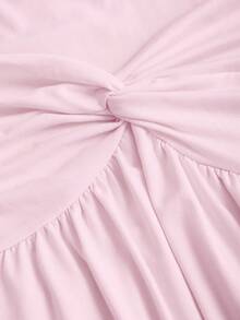 Sweetra 2pcs Women Elegant Slimming Comfortable Long Sleeve Versatile T-Shirt Set - Multicolor - View 4