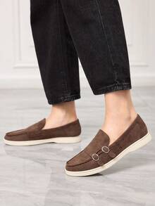 Sleekvia 25th Anniversary Women Loafers Shoes Slip-On Comfortable Soft Bottom Casual Shoes Valentine's Day - Brown - View 5