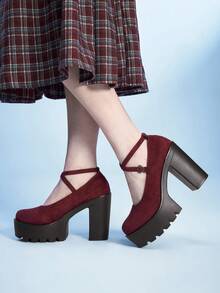 Sugerpunk Women Pumps Valentine's Day - Red suede - View 4