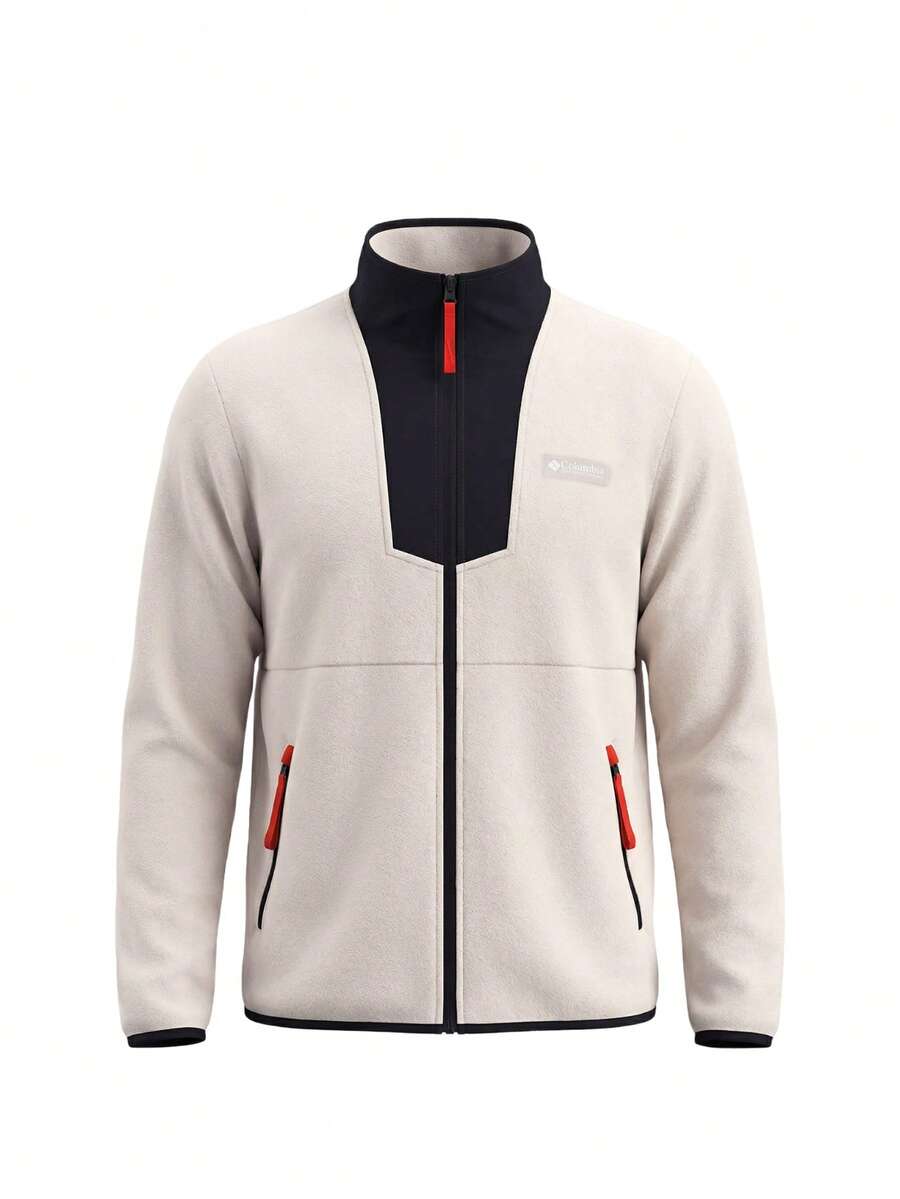 Columbia Sequoia Grove Men Full Zip Fleece Jacket Dark Stone / Black - Clear - View 1