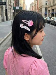 Joivida Acrylic Heart Hair Clips Set Cute Hair Accessories For Women Girls Non Slip Grip Barrettes And Combs For Fine Hair Party Wedding Daily Use - Multicolor - View 3