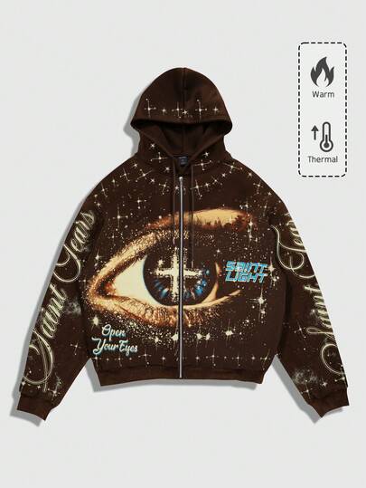 Street Life بلوفر كاجوال مبطن حراريًا بقلنسوة للرجال، خريف/شتاء