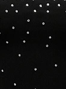 Glamine Hot Stamped Diamond Gradient Ruched Side Slit Tube Bodycon Women Valentine's Day Plicated Dress For Sexy Party Holiday Party - Black - View 4