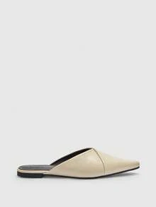 CUCCOO BIZCHIC 女士尖头休闲平底鞋，百搭时尚 - 白色 - 查看 2