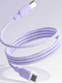 Cable de carga rápida | Cable de sincronización y carga rápida de 2 m trenzado en nailon de 60 W | Cable de carga rápida USB-C a Tipo C | Compatible con teléfonos inteligentes, tabletas y PC | Transferencia de datos de alta velocidad de 480 Mbps | Protección de control de temperatura con chip inteligente | Resistencia a la flexión superior - Multicolor - Ver 7