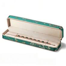 Cirelle 1pc 1pc Vintage Silk-Like Jewelry Storage Box – Elegant Display Case For Rings, Necklaces & Bracelets, Elegant Organizer For Pearl Earrings, Perfect Gift For Her - Multicolor - View 6