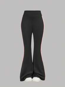 Firerie Kids 少女休闲甜美可爱侧边系带喇叭裤 - 黑色 - 查看 6