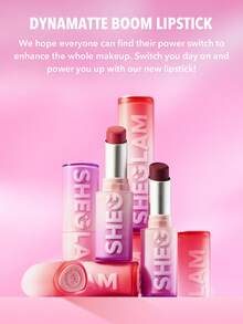 SHEGLAM Dynamatte Boom Long Lasting Matte Lipstick-Periodt 20 Colors Creamy Matte Waterproof Lipstick Amazing Non-Stick Cup Transfer-Proof Lipstick Pink Lipstick Lip Combo Brand Beauty Makeup Face Paint Cosmetic For Women Girls Perfect For Winter Spring Ideal For Y2K Fancy Fashion Suitable For Birthday Gift Party Ready Best Color - Periodt - View 8