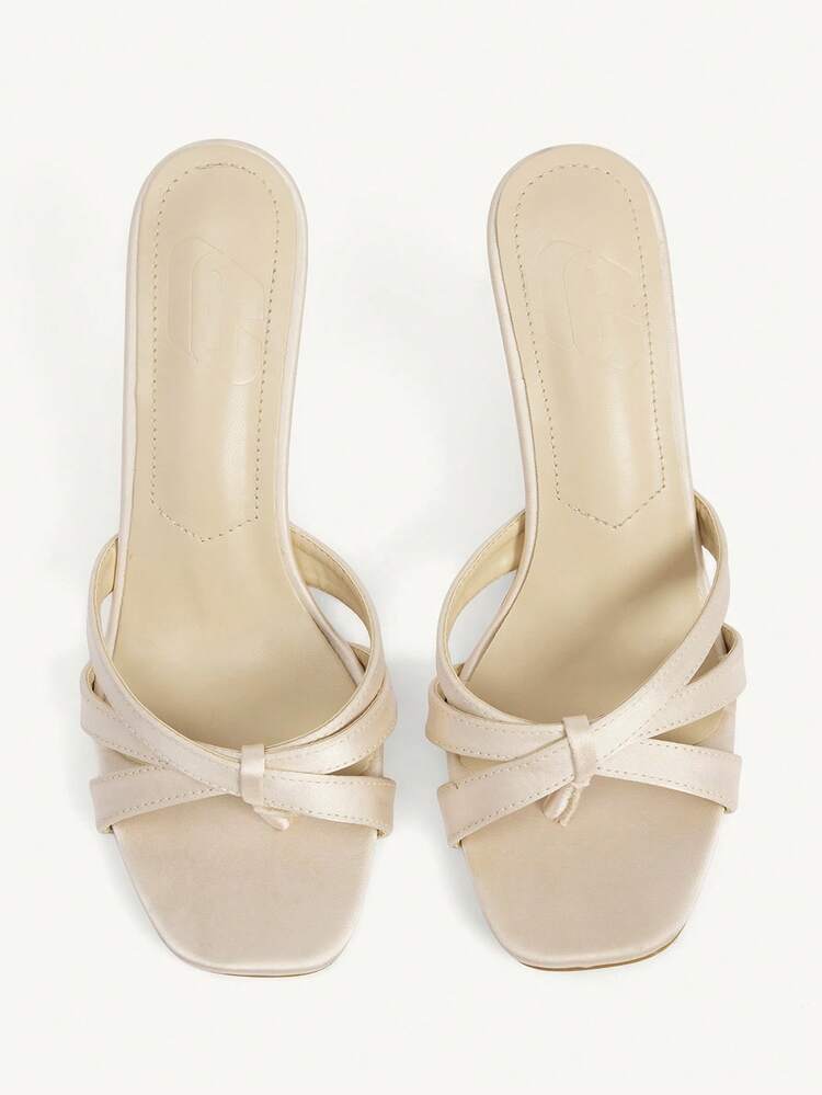 CUCCOO CHICEST Women's Fashion Square Toe Gold Color Flat Thong Sandals, Simple Thin High Heel Party Dress Sandals For Christmas