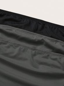 SHEIN BASICS 3件套休闲纯色针织吊带背心女装 - 黑色 - 查看 3