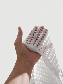 Manfinity Unisex Men's Letter Jacquard Crew Neck Short Sleeve Hollow Out Loose Knit Top - Beige - View 9