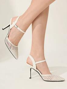 CUCCOO CHICEST Women Heeled Sandals Elegant Shoes Wedding Shoes - Beige - View 8