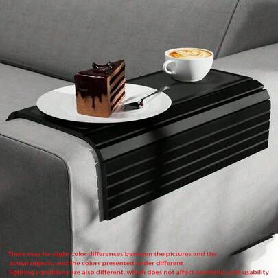 Khay gấp gọn đàn hồi gắn trên ghế sofa - Giá đựng đồ đa năng, thích hợp để đặt đồ uống, đồ ăn nhẹ, điều khiển từ xa và điện thoại di động - Bàn gắn tay vịn ghế sofa - Thiết kế di động và linh hoạt, thích hợp sử dụng tại nhà hoặc văn phòng - Lý tưởng cho các ngày lễ như Lễ Tạ ơn, Năm mới và Ngày Valentine.