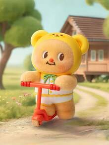 POKOJA LAND Blind Box (Non-Plush Filling), Suitable As Gift For Friends, 1pc "Bubble Adventure Bears" Series Blind Box Figure, Playful Bear Figurine With 6 Regular Styles & 1 Hidden Surprise, Collectible Art Doll Featuring Bubble Blower, Astronaut Gear & Outdoor Accents, Ideal For Desk Decor, Home Decoration & Travel Companion - Tide play blind box - View 3