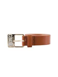 Cavalli Class Women's Logo Leather Belt Brown - Brown - View 1