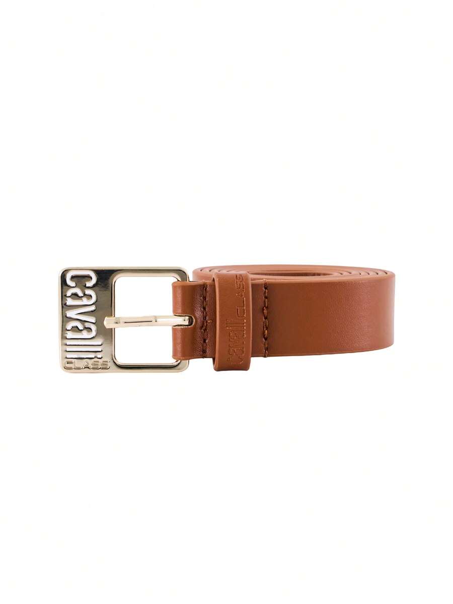Cavalli Class Women's Logo Leather Belt Brown - Brown - View 1