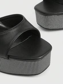 CUCCOO LuxiPop Women Heeled Sandals - Black - View 4