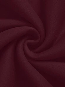 INAWLY 女士休闲蝴蝶结印花卫衣，秋冬款 - 玫紅色 - 查看 3