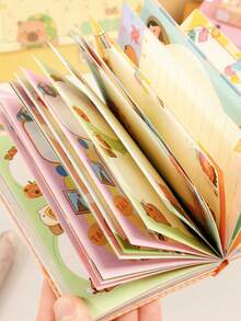 1 buah Buku Catatan Bertema Mesin Penjual Kapsul (80 Halaman), Interior Berwarna Penuh, Menampilkan Kelinci, Panda, Kucing Shiba, Capybara, Memo Pad Saku Kartun & Kreatif, Buku Catatan Kartun Lucu 64K, Jurnal Saku Alat Tulis yang Menyenangkan - MultiWarna - View 7