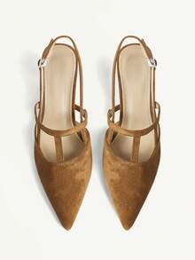 CUCCOO CHICEST Women's Elegant Pointed Toe Pumps For Commuting - Apricot - View 4