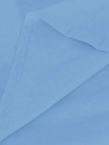 EMERY ROSE Women's Solid Color Frill Trim V-Neck Sleeveless Casual Blouse - Blue - View 5