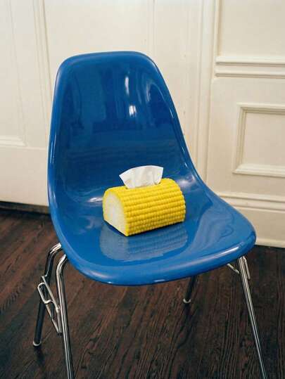 Joivida 1 st. låda för pappershanddukar i majs, pappershållare för matbord, heminredning i vardagsrum, skrivbordstillbehör, kreativ, lyxig, exklusiv, förvaringslåda för badrum